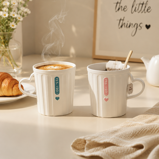 Set of 3 Nordic Heart Handle Plastic Coffee Mug, Drinking Coffee Mug With Handle, Minimalist Tumbler, Bathroom Accessories