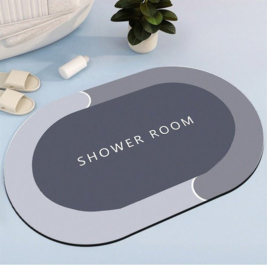 2PC Anti-Slip Bathroom Mat – Fast Drying Water Absorbent Floor Mat