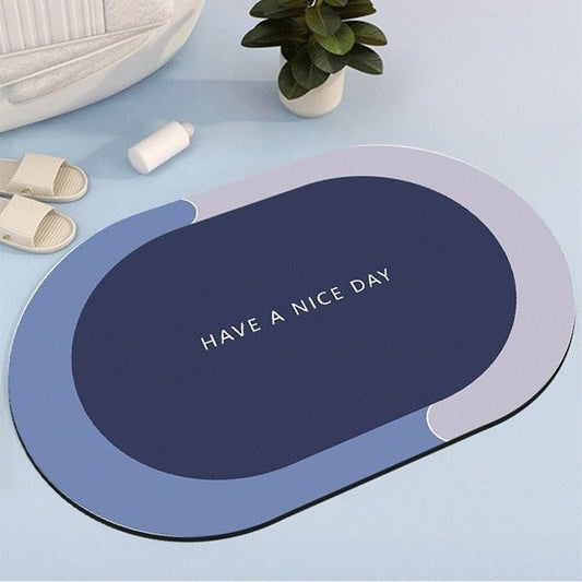 2PC Anti-Slip Bathroom Mat – Fast Drying Water Absorbent Floor Mat
