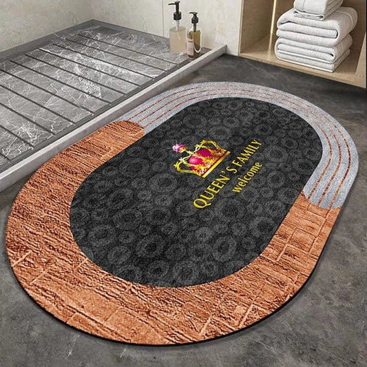 2PC Anti-Slip Bathroom Mat – Fast Drying Water Absorbent Floor Mat