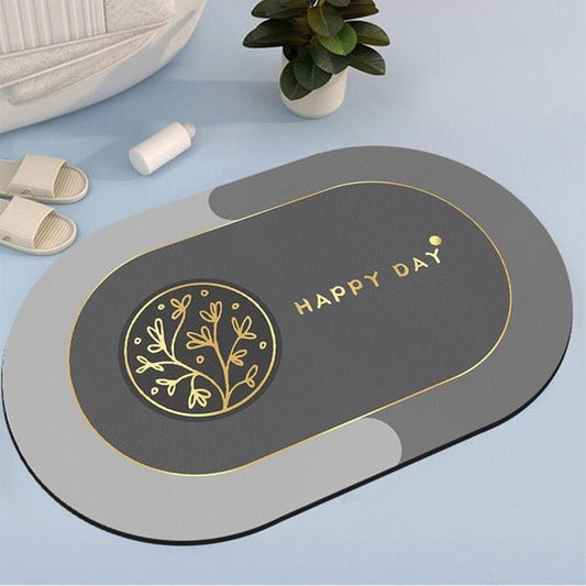 2PC Anti-Slip Bathroom Mat – Fast Drying Water Absorbent Floor Mat