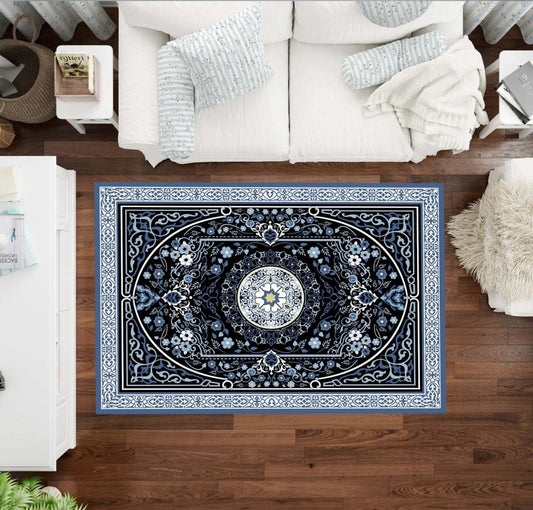 2PC Anti‑Slip Flower Design Bathroom Mat – Fast‑Drying, Water‑Absorbent Floor Mat