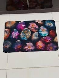 2PC Anti‑Slip Flower Design Bathroom Mat – Fast‑Drying, Water‑Absorbent Floor Mat