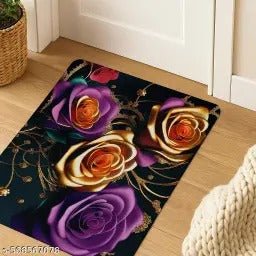 2PC Anti‑Slip Flower Design Bathroom Mat – Fast‑Drying, Water‑Absorbent Floor Mat