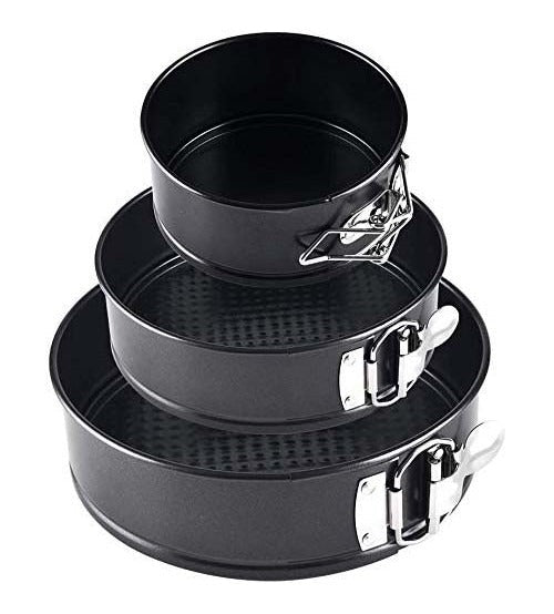 3-Piece Round Cake Pan Set – Non-Stick Baking Pans for Layered & Tiered Cakes