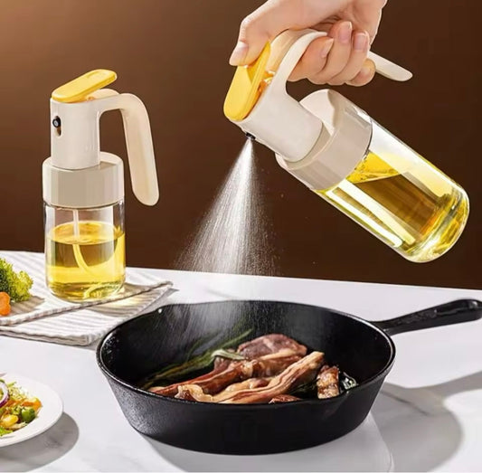 200ML Oil Spray Bottle, Anti-leakage Glass Oil Container, Transparent Kitchen Oil Fancy Bottle