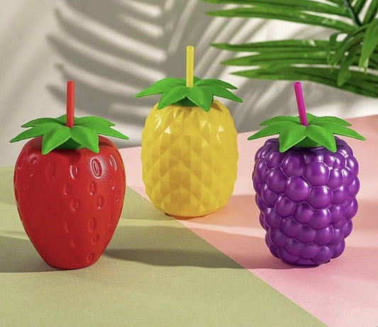 500ml Cute Fruit Shape Water Bottle, Kids Water Bottle, Portable Leak Proof Straw Water Bottle