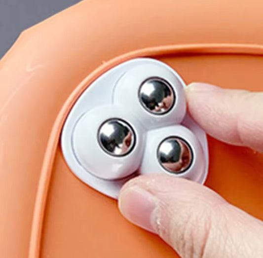 4Pcs Mini Caster Wheels, 360 Degree Free Rotation Universal Wheels, Universal Furniture Pulley, Stainless Steel Mini Swivel Wheels, Self Adhesive Caster Wheels