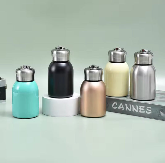 300ml Mini Thermos Bottle, Stainless Steel Insulated Water Thermos, Leak Proof Sport Tumbler Kettle