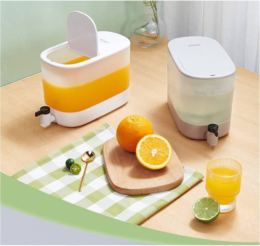 4L Large Capacity Fridge Water Dispenser, Household Refrigerator Beverage Dispenser, Fruit Drink Dispenser, Teapot Cool Bucket Kitchen Drinker Kettle