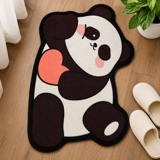 MATRUGS CUTE PANDA HEART SHAPE NON-SLIP FLOOR MAT