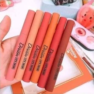 6 Pcs Heng Feng Dream Lipstick, Refreshing Dream Lip Gloss, Silky Touch Matte Lipsticks, Heng Fang So Sweet Dream Lipstick