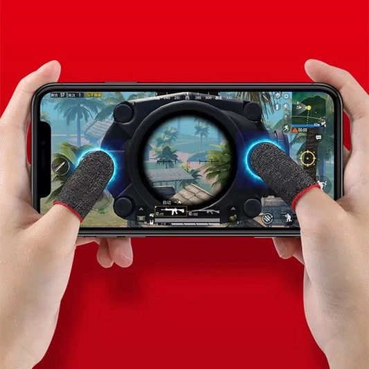 1 Pair Finger Sleeves For Gaming, Sweatproof Gloves Breathable Fingertips For Mobile Games, Non-Scratch Sensitive Touch Screen Gaming Finger Thumb Sleeve Gloves