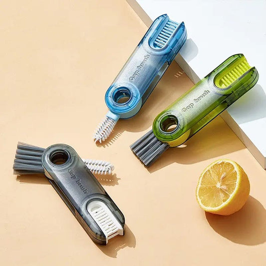 3 in 1 Bottle Mouth Cleaning Brush, Bottle Gap Cleaning Brush, Groove Cleaning Brush, Bottle Mouth Cleaning Brush, Multifunctional Bottle Gap Cleaner, Insulation Bottle Cup Cleaning Brush, Silicon Cup Cleaner Brush, Water Bottle Cleaning Brush