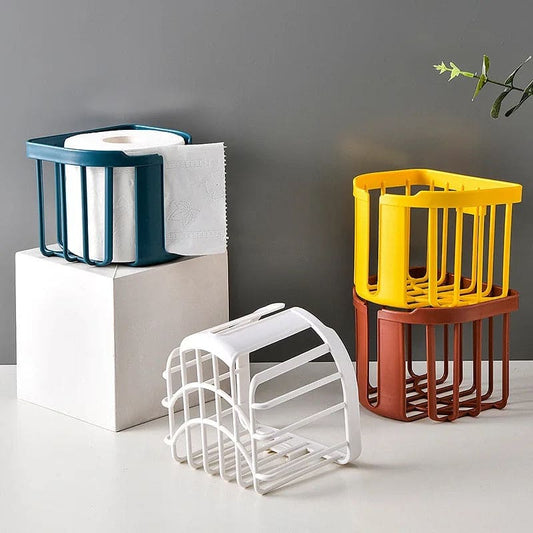 Toilet Paper Shelf, Punch-Free Toilet Paper Shelf, Bathroom Kitchen Tissue Box, Wall-Mounted Sticky Paper Storage Box, Toilet Roll Holder