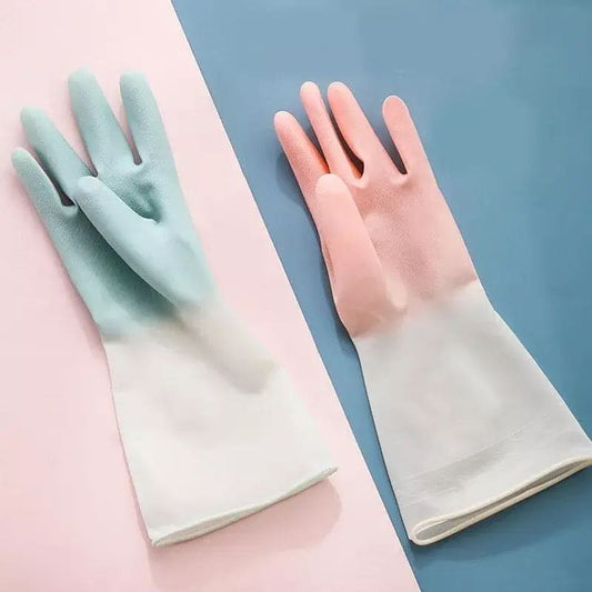 1 Pair Silicone Cleaning Gloves, Dishwashing Cleaning Gloves, Silica Gel Cleaning Gloves Scrubber, Multifunction Silicone Cleaning Gloves, Durable Scrubber Rubber Gloves, Waterblock Reusable Household Cleaning Gloves