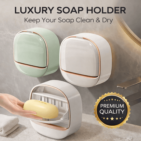 Luxury Wall Mounted Soap Holder with Drainage – Self Draining Soap Dish
