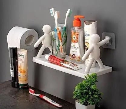 Wall Mounted Stick Man Storage Shelf – Creative Decorative Organizer