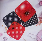 Set of 2 Silicone Reusable Square Air Fryer Mat, Non Stick Baking Mat, Kitchen Utensils Pan Tool Accessories