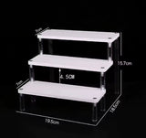 3 Tier Clear Acrylic Perfume Display, Multipurpose Perfume Decor Organizer, Tabletop 3 Step Storage Shelf, Desktop Organiser