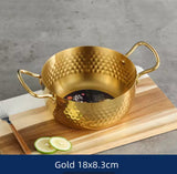 Stainless Steel Korean Ramen Pot, Noodles Seafood Cooking Saucepan, Steel Hotpot Pan
