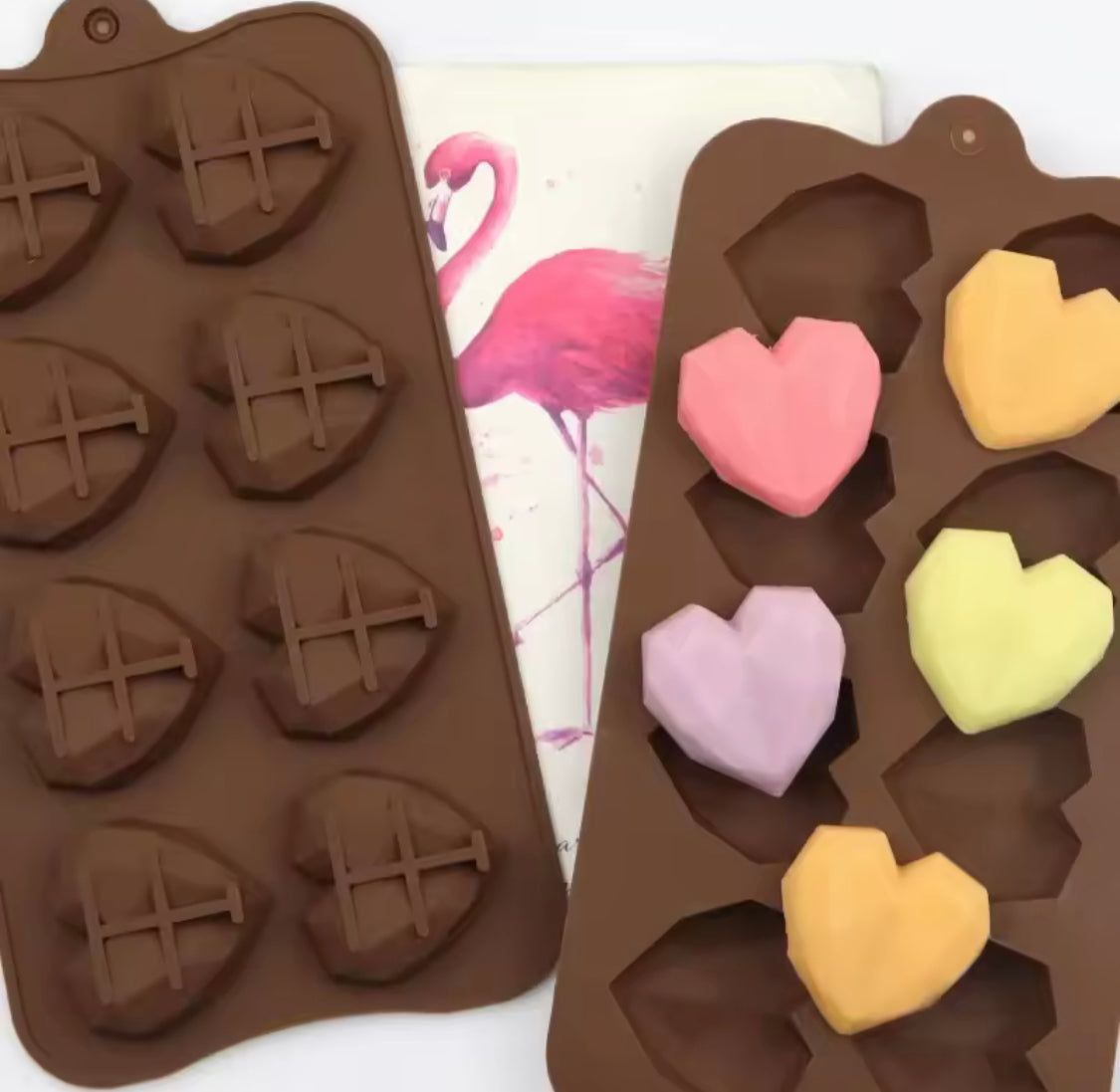 Diamond Heart Shaped Chocolate Mold, Silicone DIY Candy Bar Mold, Cake Decoration Tools, Kitchen Baking Accessories
