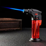 Sprayer Flame Lighter, Transparent Jet Torch Lighter, Refillable Jet Turbo Lighter, Inflatable Butane Gas Lighter, Cigar Cigarettes Lighters, Windproof Turbine Lighter, Multifunctional BBQ Kitchen Lighters