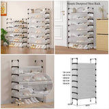 Simple Large Capacity Shoe Organizer, Household Doorstep Shoe Rack, Dustproof Shoe Cabinet Storage Shelf
