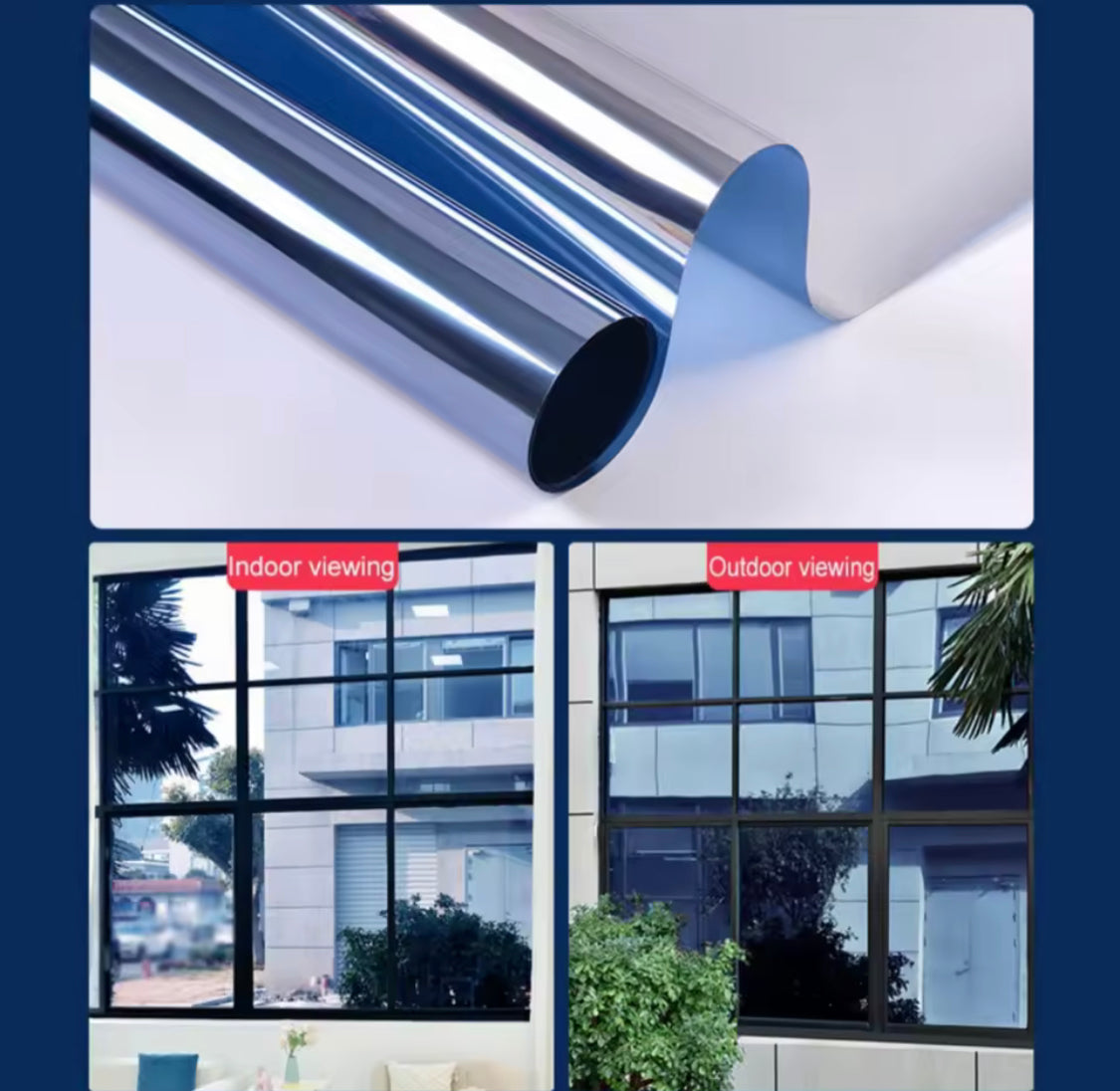 Self Adhesive Insulation Window Film, Heat Control Reflective Window Tint, Anti UV Mirror Window Film, Anti UV Car Glass Foil