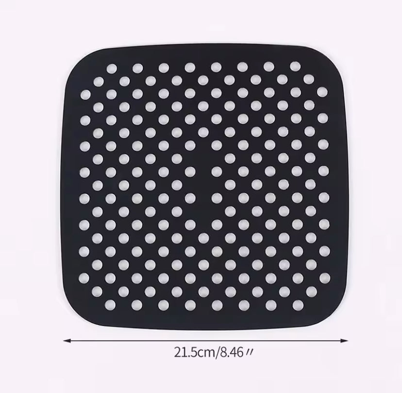 Set of 2 Silicone Reusable Square Air Fryer Mat, Non Stick Baking Mat, Kitchen Utensils Pan Tool Accessories