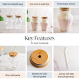 Milkshake Glass With Straw, Cold Coffee Glass Tumbler, Juice Glass Mug With Straw, Iced Coffee Mug With Straw