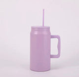 50oz Stainless Steel Insulated Water Mug, Water Tumbler With Straw and Handle, Straw Mugs For Office, Tumbler with Straw For Car