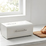 Luxury Metal Bread Storage Box,  Countertop Bread Storage Container, Roll Top Bread Box with Stainless Steel Handle