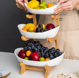 Multi Layer European Style Fruit Tray, Creative Colorful Glass Plate, Home Ocean Shell Fruit Plate
