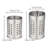Set Of 2 Stainless Steel Chopsticks Holder Cage, Steadily Cutlery Kitchen Utensil Container, Multifunction Fork Spoon Cutlery Drain Holder Organizer, Chopsticks Storage Rack, Spoon Knife Fork Rack Kitchen Accessories, Caddy Cutlery Utensil Holder