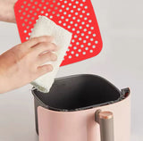 Set of 2 Silicone Reusable Square Air Fryer Mat, Non Stick Baking Mat, Kitchen Utensils Pan Tool Accessories