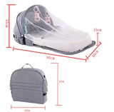 Portable Newborn Baby Bed, Folding Anti-Stress Crib Middle Bed Baby Bassinet, Baby Mosquito Net Travel Bed
