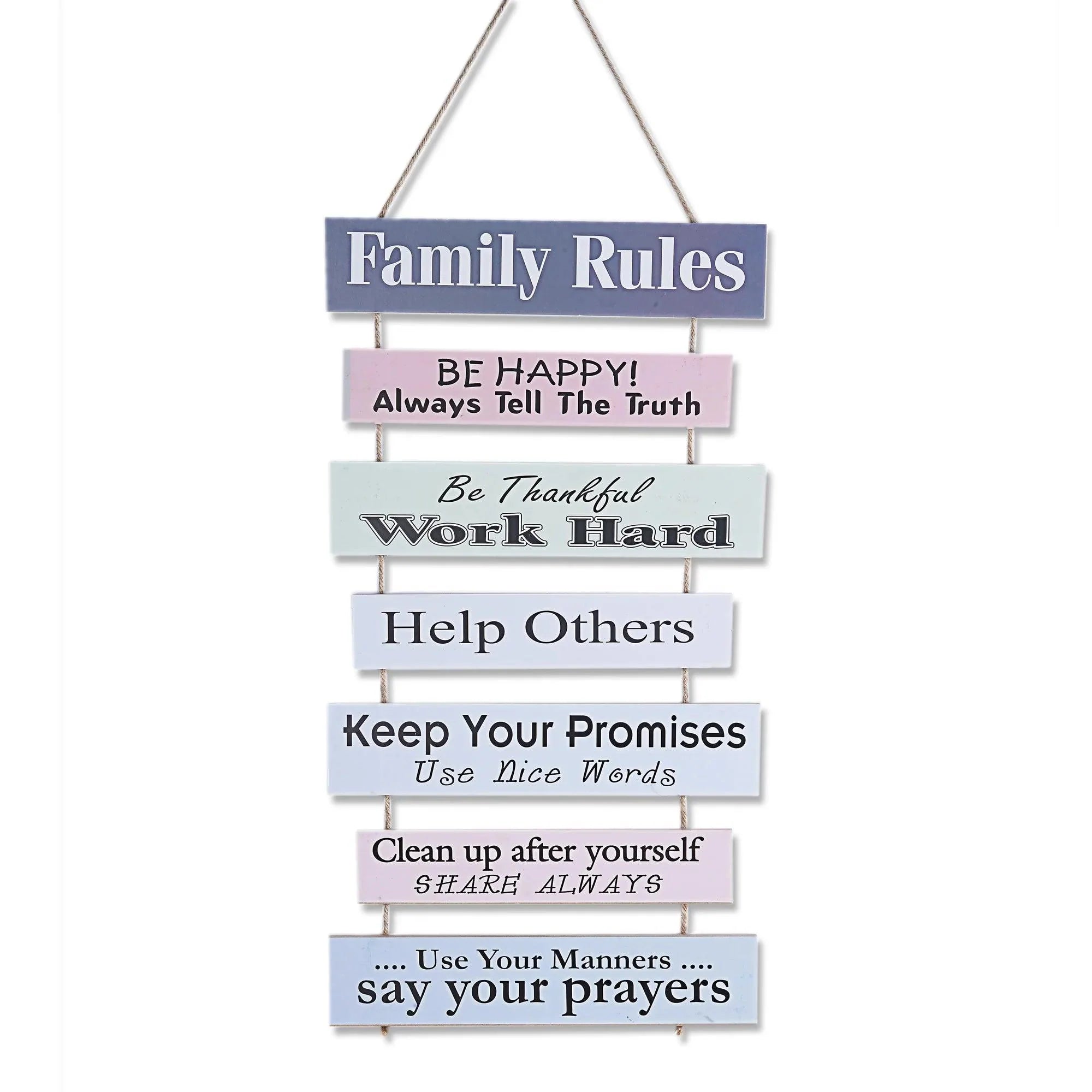 Family Rules Wall Hanging | Wall Décor | Home Décor