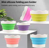 Silicone Brush Washing Bucket, Foldable Paint Brush Washer, Portable Art Brush Holder