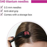 0.5mm Derma Roller with 540 Micro Needles – Skin Care Microneedling Tool
