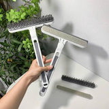 2 In 1 Silicone Wiper With Mini Brush, Car Windshield Wiper And Brush Cleaner, Glass Cleaner Scrapper With Mini Brush