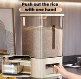 Transparent Kitchen Rice Storage Dispenser, Moisture Proof Cereal Dispenser, Sealed Storage Rice Container