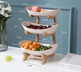 Multi Layer European Style Fruit Tray, Creative Colorful Glass Plate, Home Ocean Shell Fruit Plate