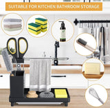 4 In 1 Bathroom Counter Storage Rack, Modern Bathroom Essentials Organizer, Space Saving Bathroom Sink Caddy, Multifunctional Drain Storage Organizer