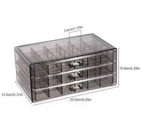 Multi Layer Transparent Jewellery Storage Box, 3 Layer Desktop Ring Earring Sorting Box, Dressing Table Drawer Style Storage Box