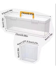 6 Grids Sealed Plastic Storage Box With Handle, Portable Large Capacity Spice Storage Container, Spices Kitchen Organizer