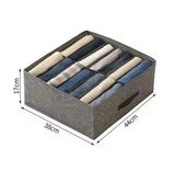 16 Grid Wardrobe Organizer, Cabinet Drawer Organizer, Double Raw Storage Basket