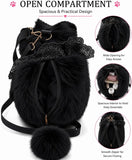 Cute Cat Plush Stuffed Backpack,     Kawaii Cat Backpack Carrier, Fluffy Cat Doll Backpack, Adorable Cat Shoulder Backpack