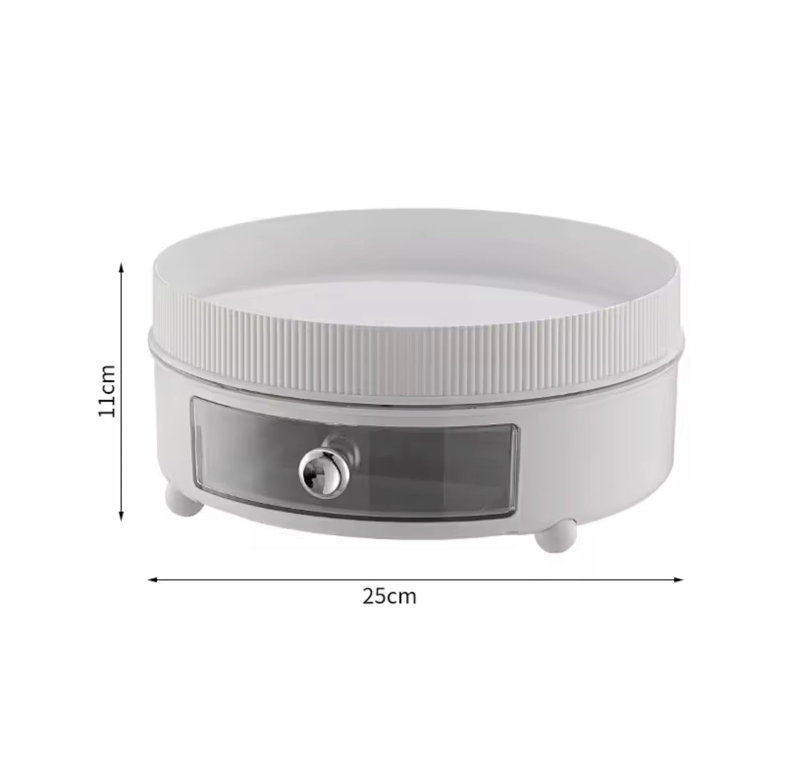 360° Rotation Spice Rack, Large Capacity Cosmetic Storage Tray, Kitchen Seasoning Cosmetic Tray