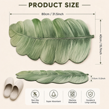 Luxury Tropical Leaf Bath Mat, Super Soft Non Slip Bathroom Rug, Tropical Banana Leaf Bath Rug, Luxury Palm Leaf Floor Mat,  Decorative Leaf Bath Mat